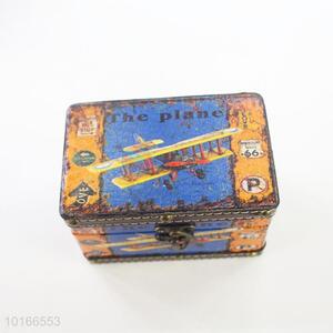 Retro Plane Printed 3 Pieces Jewlery Box/Case Set