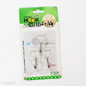 Adhesive Stick On Hooks Solid White Kitchen Bathroom Wall Plastic Stick