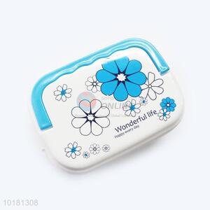 Plastic Lunch Box With Flower Pattern
