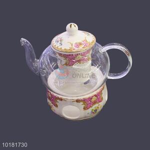 High Quality Glass Teapot Set With Ceramic Tea Strainer