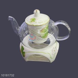 Factory Direct Wholesale Glass Teapot Set With Ceramic Tea Strainer