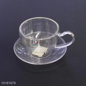 Hot Selling 6PCS Set Glass Tea Cup&Plate