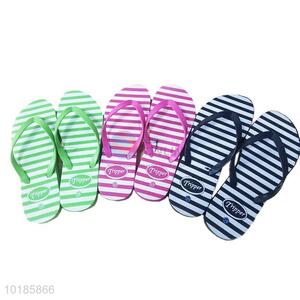 Wholesale best sales good quality stripe slipper