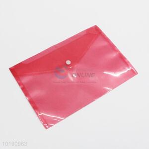 Waterfroof Red Color Transparent PVC Office File Bag