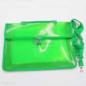 China Factory Elegant Green Color Waterproof Paper File Bag