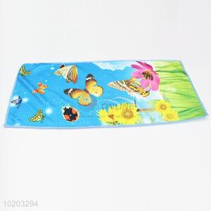 Blue butterfly microfiber cleaning towel