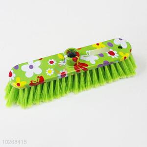 Green plastic floral floor cleaning broom head