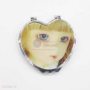 Wholesale Top Quality Peach Heart Shaped Portable Oval Mirror