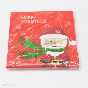 Red Christmas decorative napkin tissue/serviette