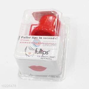 Plastic red pouty lip enhancer/fuller lips