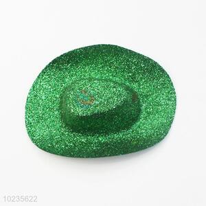 Good quality green glitter PVC party hat/cowboy hat