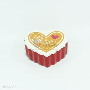 Normal best good loving heart shape ceramic jewelry box