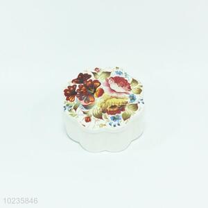 Wholesale low price best fashion flower shape ceramic jewelry box