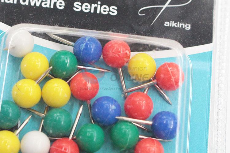 Hot-selling daily use colorful round ball shape pushpins