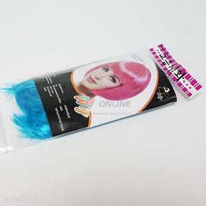 Competitive price custom short blue students wig