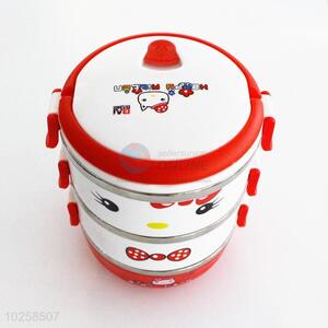 Best low price top quality red&white lunch box