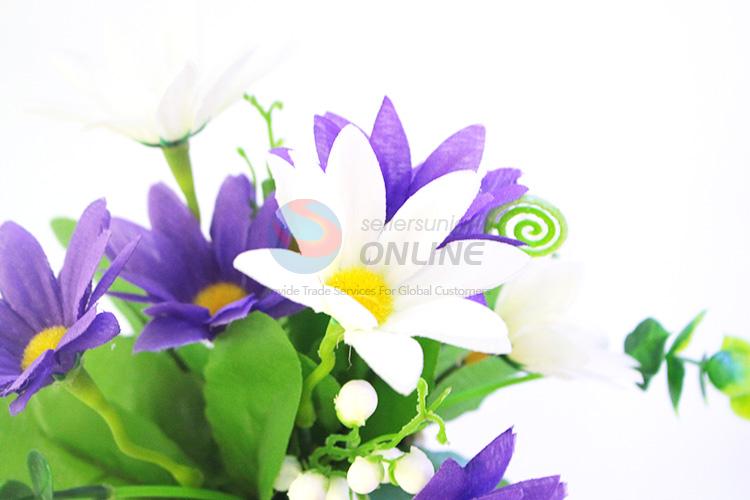 Popular design low price artificial flower pot/fake potted plant
