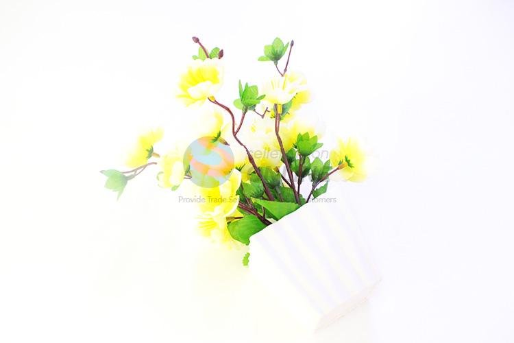 Factory supply delicate artificial wintersweet pot/fake potted plant