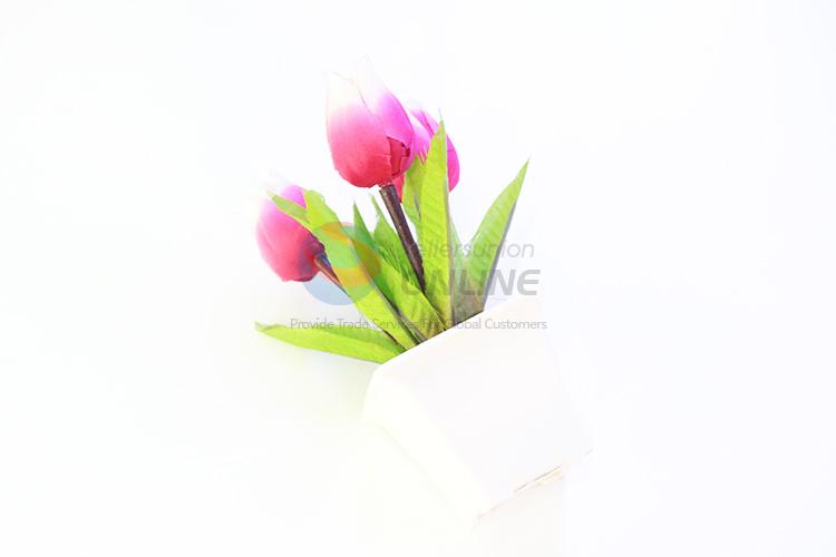 Best selling promotional artificial tulip pot/fake potted plant