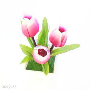 Best selling promotional artificial tulip pot/fake potted plant