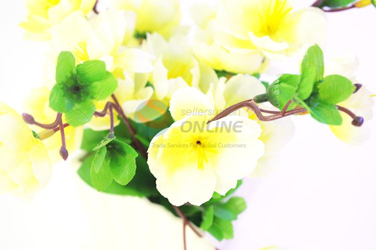 Factory supply delicate artificial wintersweet pot/fake potted plant