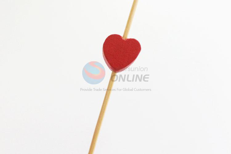 Wholesale hot sales new style red loving heart fruit toothpick