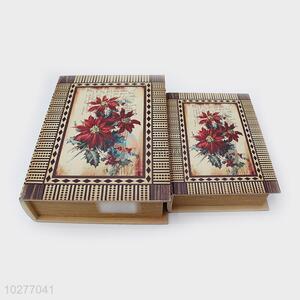 China Wholesale 3pcs Flower Pattern Book Storage Box
