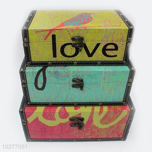 Fashion Style Love Style 3pcs Storage Box Set