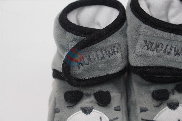 Durable cat pattern Coral fleece baby shoes