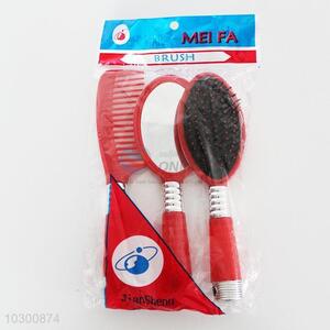 Newly product best useful 3pcs comb&mirror set