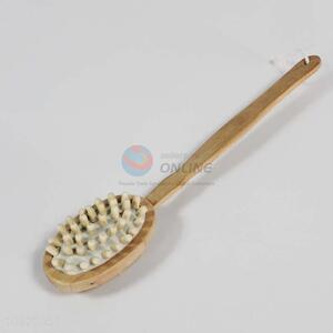 Low price factory promotional wooden bath brush with long handle