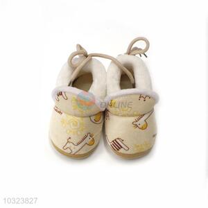 Nice Cartoon Giraffe Pattern Warm Baby Shoes for Sale
