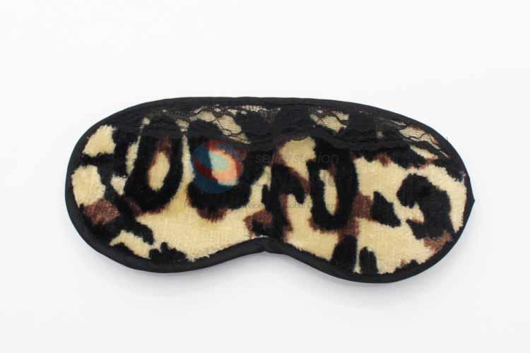 Leopard Pattern Eyeshade or Eyemask with Lace for Airline and Hotel