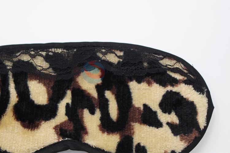 Leopard Pattern Eyeshade or Eyemask with Lace for Airline and Hotel