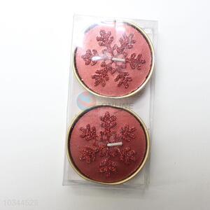 New arrival red snow pattern tea candles