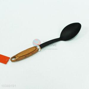 Wooden Color Handle Kitchen Tongue Spoon