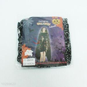 Best Selling Halloween Cloak Witch Costume with Spider Web Pattern