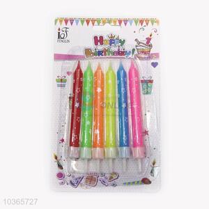 Low Price Color Birthday Candles Cake Candle 6pcs Color Birthday Candles Cake Candle