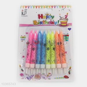 Wholesale Price 8pcs Multicolour Flame Birthday Candle