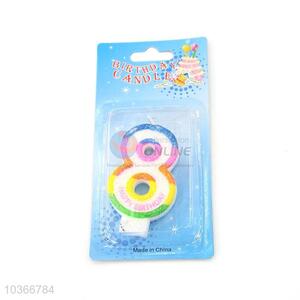 Promotional Wholesale Numeral Candles/Number 8 Birthday Candle for Sale