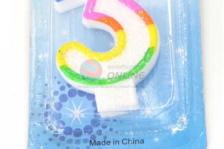 High Quality Numeral Candles/Number 3 Birthday Candle for Sale