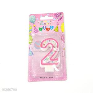Cheap Price Numeral Candles/Number 2 Birthday Candle for Sale