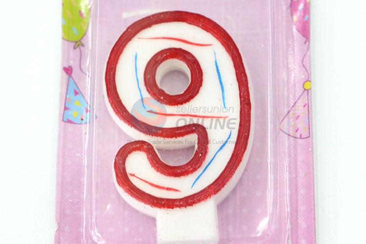 Delicate Numeral Candles/Number 9 Birthday Candle for Sale