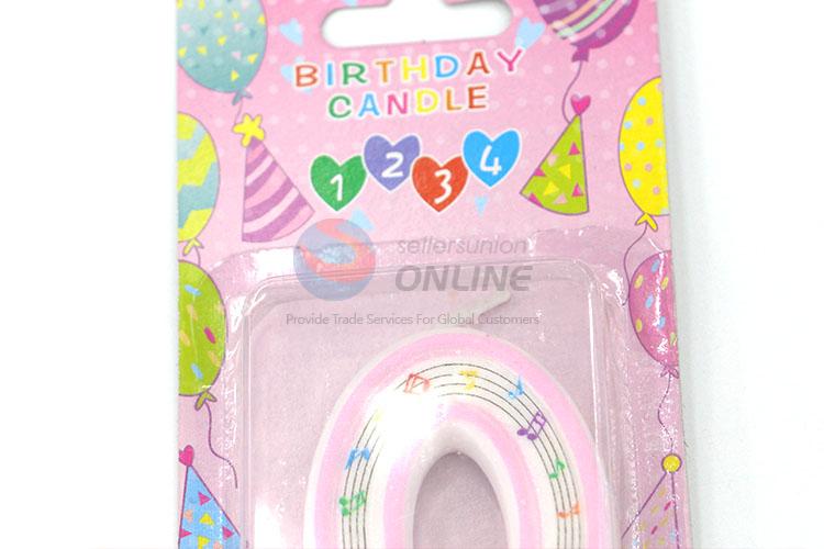 Factory Hot Sell Numeral Candles/Number 0 Birthday Candle for Sale