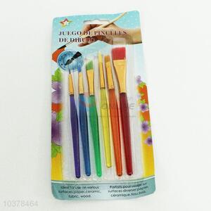 Promotional Nice 6pcs Plastic Paintbrush Set for Sale