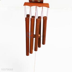 Bamboo Wind Chimes Decoration Yellow brown