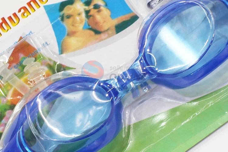 Top quality blue swimming goggle