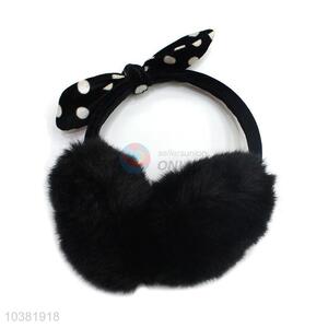 New design winter fuzzy bowknot earmuffs