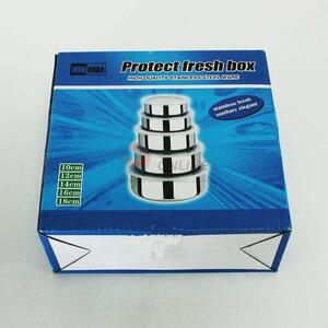 5PC Stainless Steel Preservation Box Protect Fresh Box Set