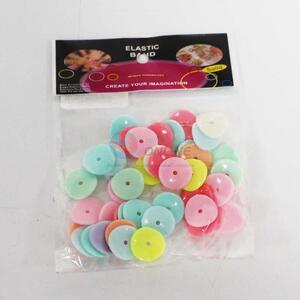 Colorful diy decoration button shaped beads